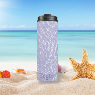 Personalised   Coral Reef Shell Print Thermal Tumbler