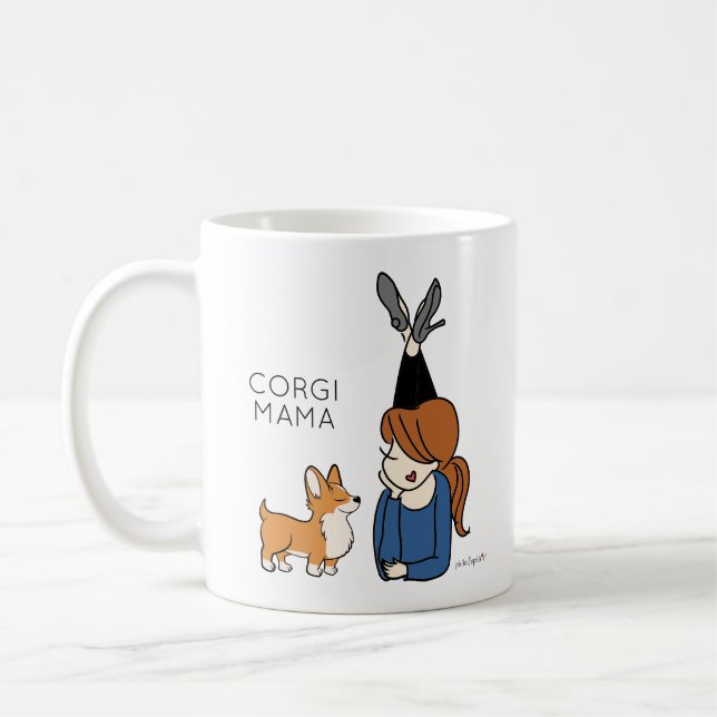 Personalised Corgi Mama Coffee Mug (Left)