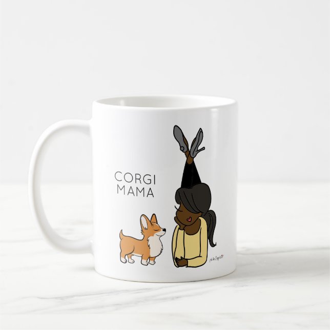 Personalised Corgi Mama Coffee Mug (Left)