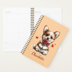 Personalised Corgi Planner with Custom Name