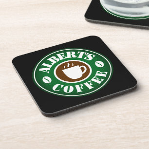 Personalised cork back coffee and drink coasters