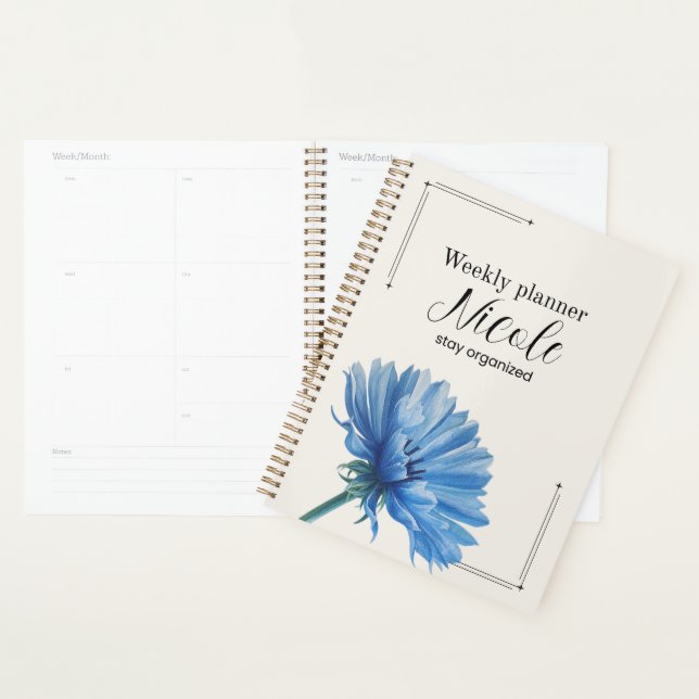 Personalised Cornflower Weekly Planner  (Display)