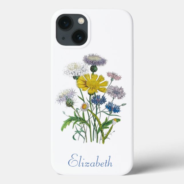 Personalised Cornflowers Case-Mate iPhone Case (Back)