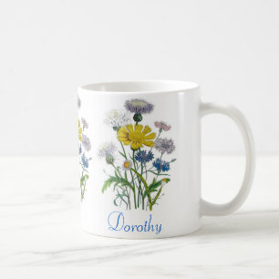 Personalised Cornflowers Coffee Mug