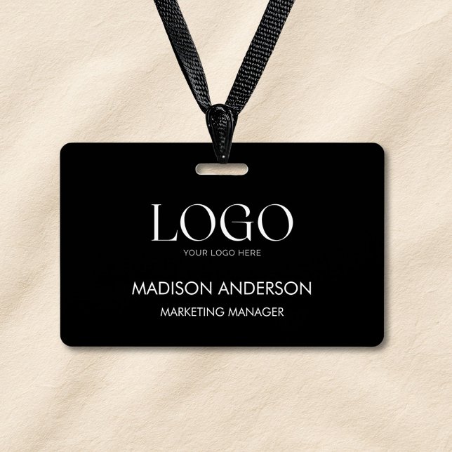 Personalised Corporate Business Logo Modern ID Badge (In situ)