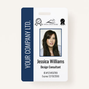 Personalised Corporate Certified Employee Blue ID ID Badge