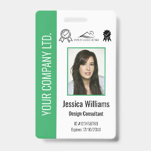 Personalised Corporate Certified Employee Green ID Badge