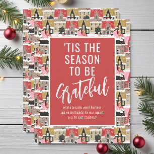 Personalised Corporate Christmas Winter Village Card