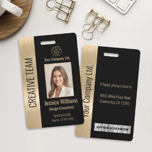 Personalised Corporate Employee Black ID Badge