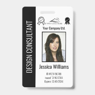 Personalised Corporate Employee Black ID  Badge