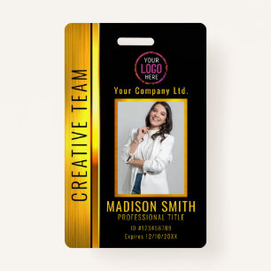 Personalised Corporate Employee Black ID Badge