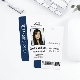 Personalised Corporate Employee Blue ID Badge