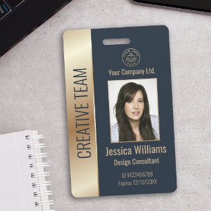 Personalised Corporate Employee Blue ID Badge