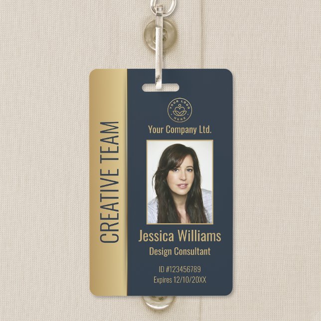 Personalised Corporate Employee Blue ID ID Badge (Creator Uploaded)