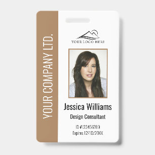 Personalised Corporate Employee Brown ID Badge