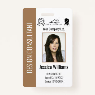 Personalised Corporate Employee Brown ID  ID Badge