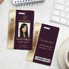Personalised Corporate Employee Burgundy ID