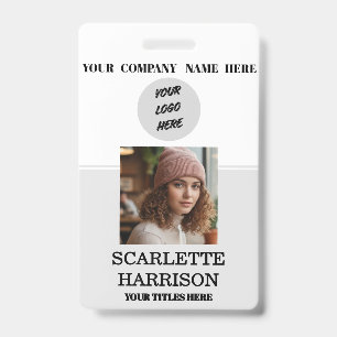 Personalised Corporate Employee Business lo clip ID Badge