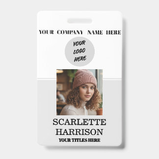 Personalised Corporate Employee Business lo clip ID Badge