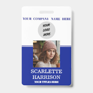 Personalised Corporate Employee Business lo clip ID Badge