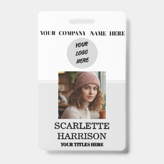 Personalised Corporate Employee Business lo lanyar ID Badge