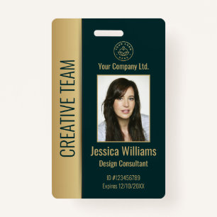 Personalised Corporate Employee Green ID ID Badge