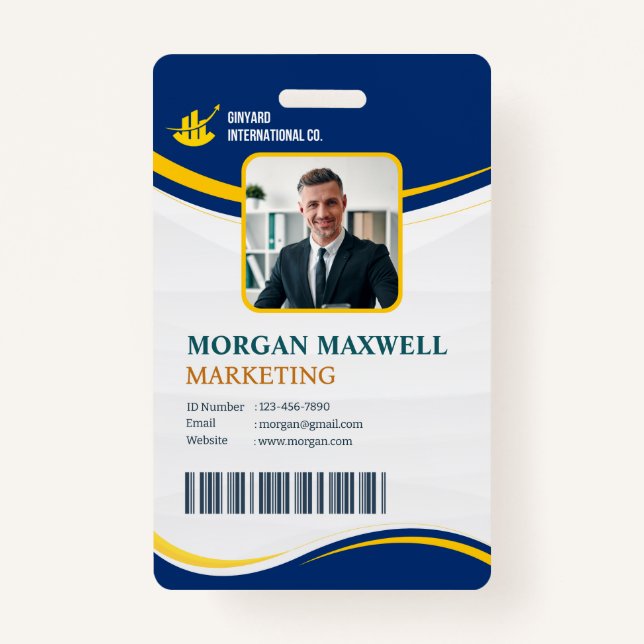 Personalised Corporate Employee ID Badge (Front)