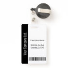 Personalised Corporate Employee ID Badge Black