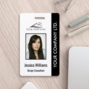 Personalised Corporate Employee ID Badge Black