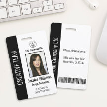 Personalised Corporate Employee ID Badge Black