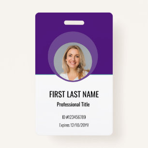 Personalised Corporate Employee ID Badge Blue