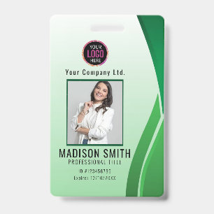 Personalised Corporate Employee ID Badge Blue