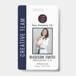 Personalised Corporate Employee ID Badge Blue