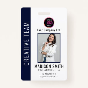 Personalised Corporate Employee ID Badge Blue