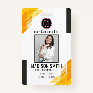 Personalised Corporate Employee ID Badge Blue