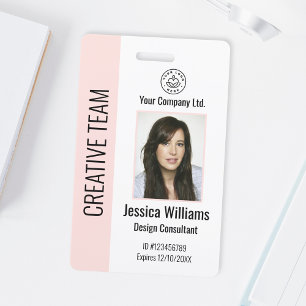 Personalised Corporate Employee ID Badge Blush