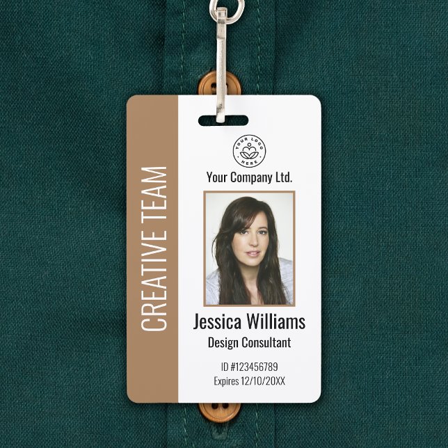 Personalised Corporate Employee ID Badge Brown (Creator Uploaded)