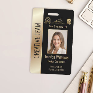 Personalised Corporate Employee ID Badge Gold