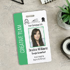Personalised Corporate Employee ID Badge Green