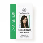 Personalised Corporate Employee ID Badge Green
