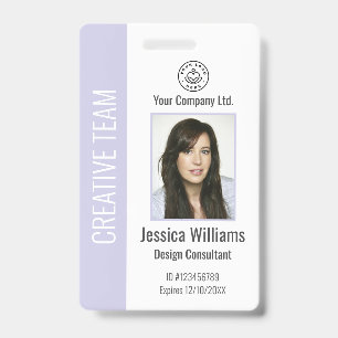 Personalised Corporate Employee ID Badge Lavender