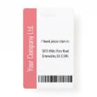 Personalised Corporate Employee ID Badge Pink