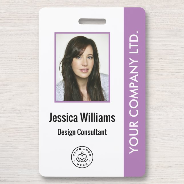 Personalised Corporate Employee ID Badge Purple (Creator Uploaded)