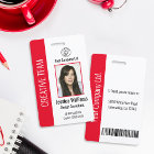 Personalised Corporate Employee ID Badge Red