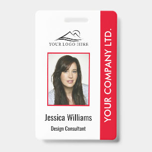Personalised Corporate Employee ID Badge Red