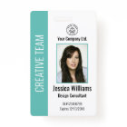 Personalised Corporate Employee ID Badge Teal