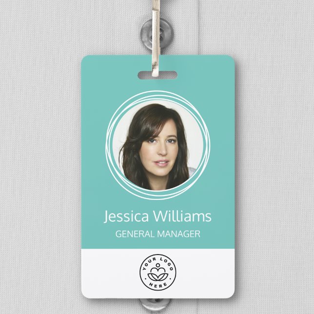 Personalised Corporate Employee ID Badge Teal (Creator Uploaded)