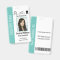 Personalised Corporate Employee ID Badge Teal