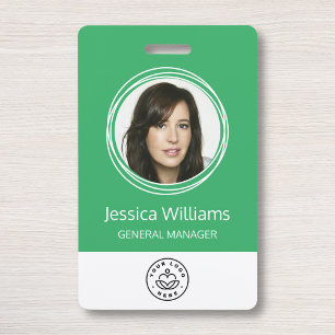 Personalised Corporate Employee ID Green Badge