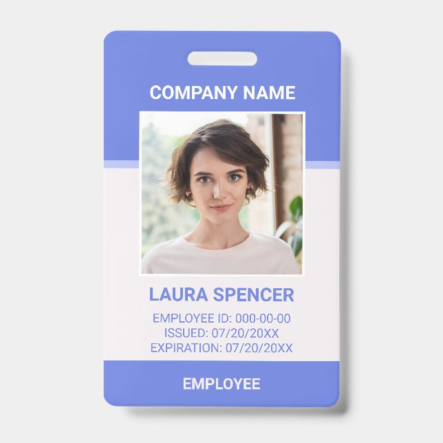 Personalised Corporate Employee Photo ID Badge (Front)
